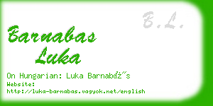 barnabas luka business card